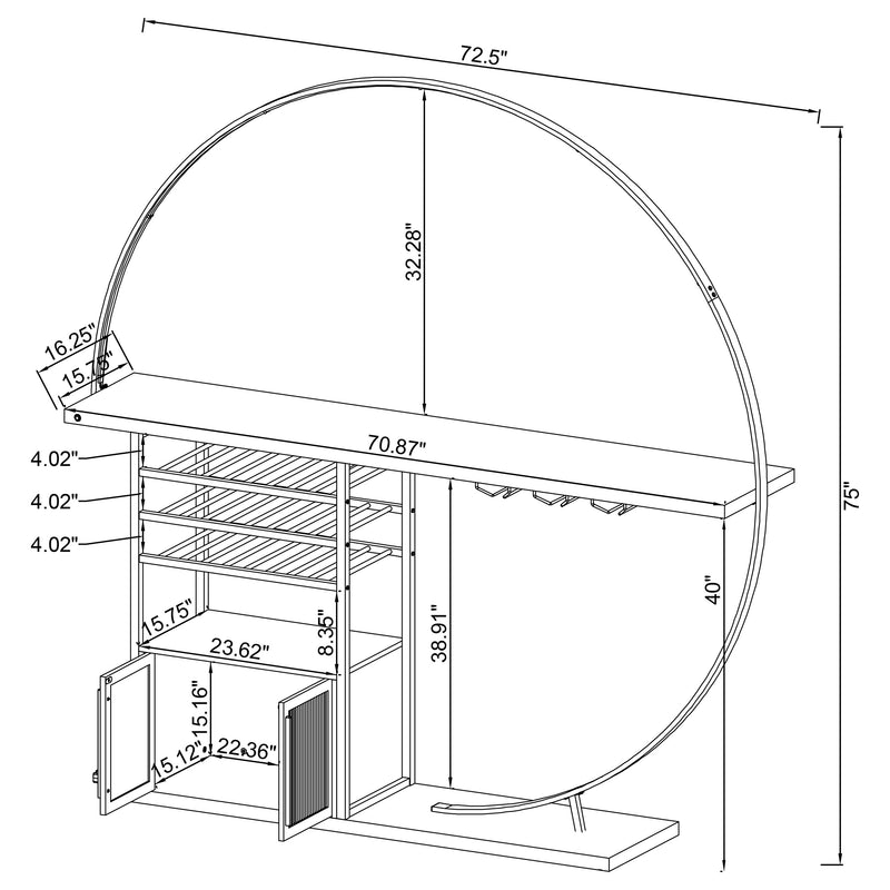 Risley Wine Cabinet with LED Lighting