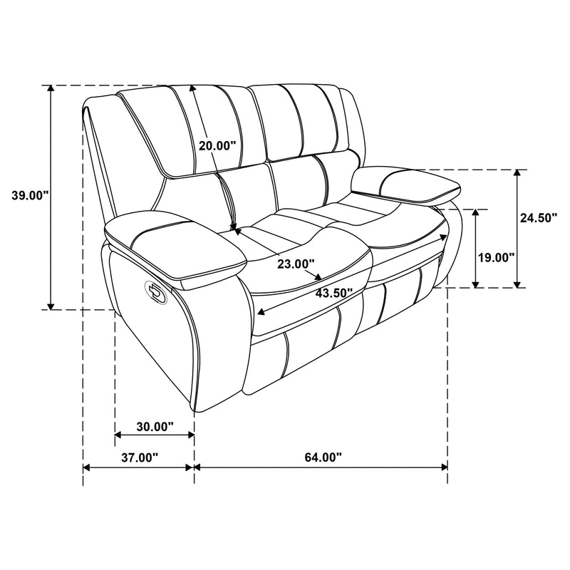 Camila Reclining Sofa Set