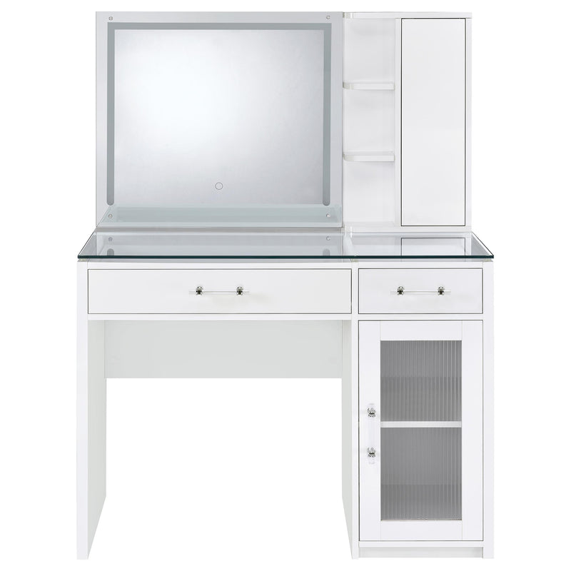 Flora Makeup Vanity Table with LED Mirror and Stool