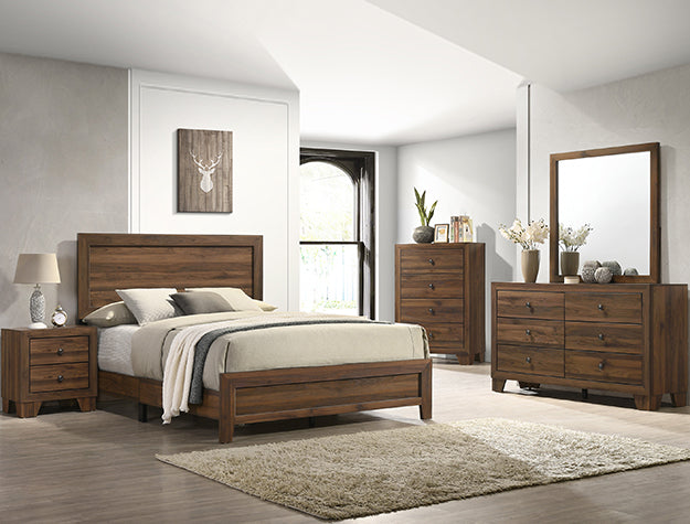 MILLIE FULL BED IN ONE BOX -BROWN CHERRY